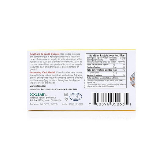 Spry Fresh Natural Xylitol Chewing Gum Dental Defense System - Aspartame-Free, Sugar-Free, Non-GMO, Gluten-Free (Fresh Fruit, 10 Count Blister Cards - Pack of 20)
