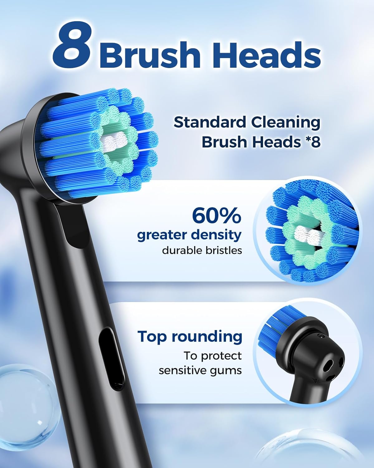 TEETHEORY Rotating Electric Toothbrush for Adults with 8 Brush Heads, Sensitive Gum Care Electric Toothbrush with 3 Modes and 2 Min Smart Timer, Rechargeable Last 60 Days