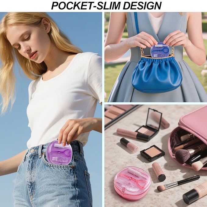 Braces Retainer Container Case with Mirror, Aligner and Retainer Holder Case Mouthguard Storage Container for Night Guard, Clear Aligner, Orthodontic Supplies with Removal Tool, Chew and Travel Brush