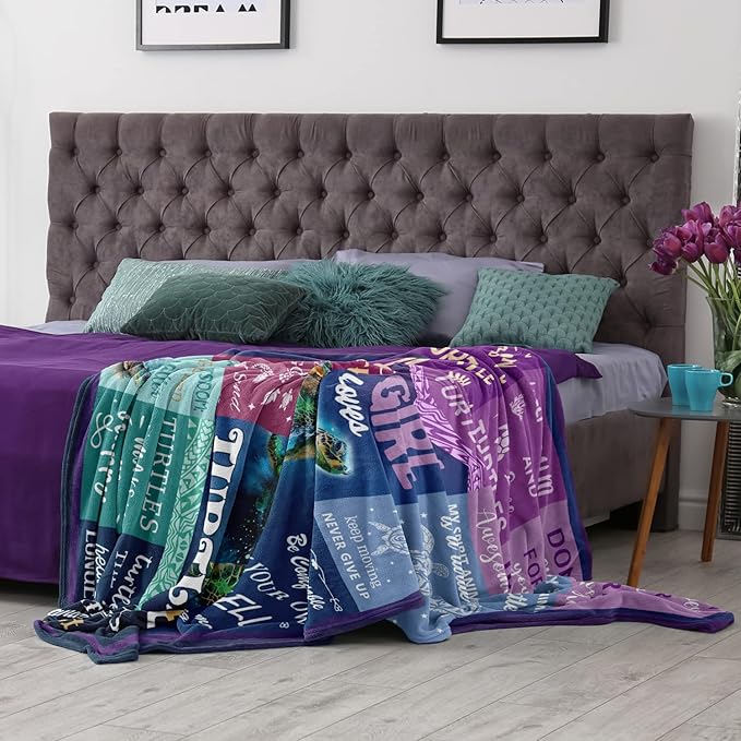 Solzien Sea Turtle Gifts for Women 60"x50", Turtle Christmas Brithday Gifts, Turtle Themed Decorations for Women