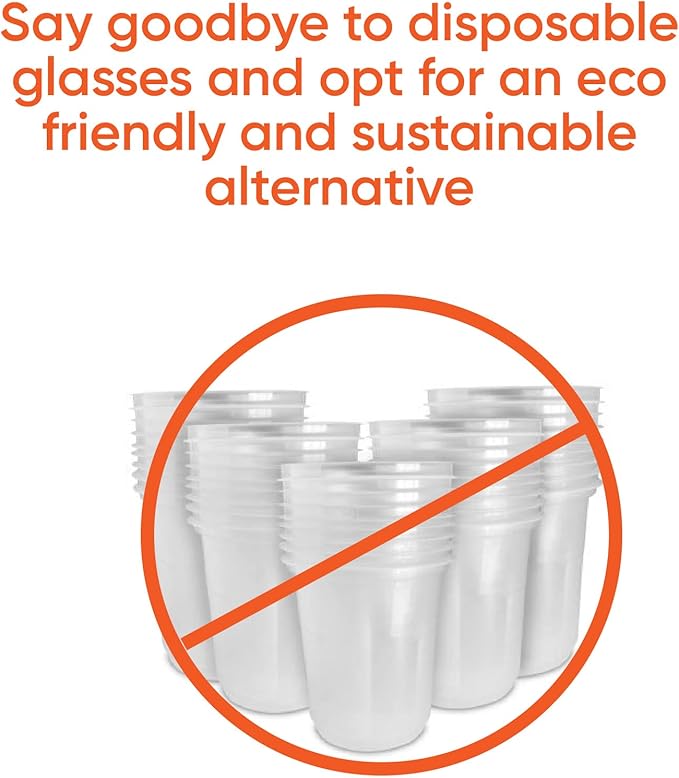 Collapsible Drinking Cup (Pack of 4) - Reusable Travel Mug - Silicone Drinking Glass for Hiking, Picnic, Camping & More - Small Portable cup for Outdoors - Folding Cups with Lids