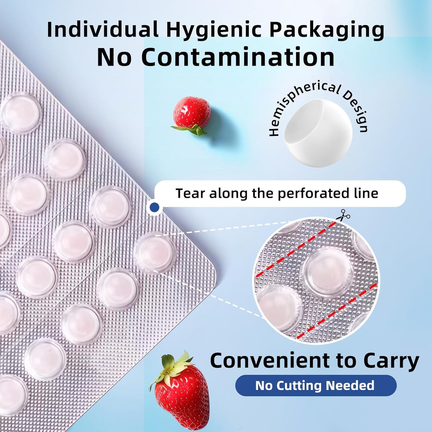 RAZOKO Orthodontic Wax for Braces Wax Dots 120 Individual Hygienic Packaging Dental Wax