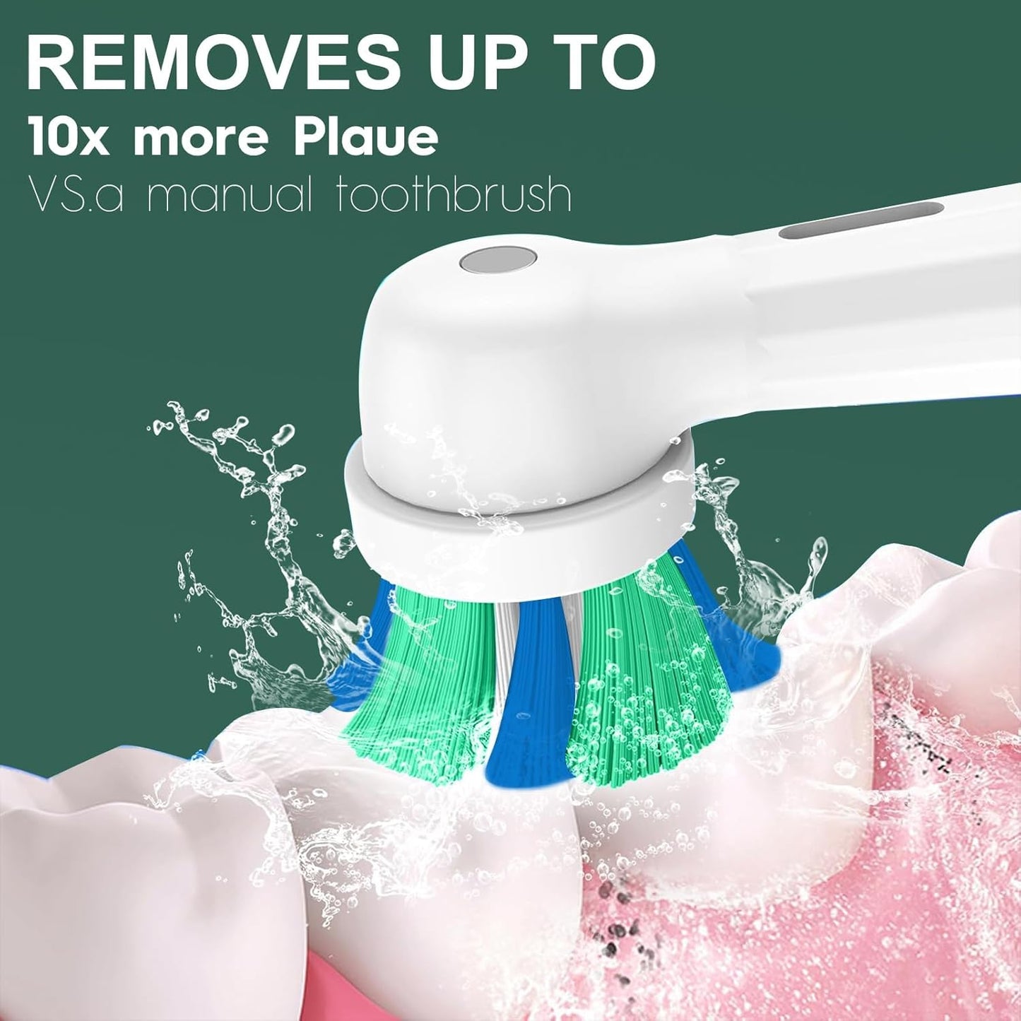 10 Pack White IO Replacement Heads Compatible with Oral b iO 2/3/4/5/6/7/8/9/10 Series Electric Toothbrush