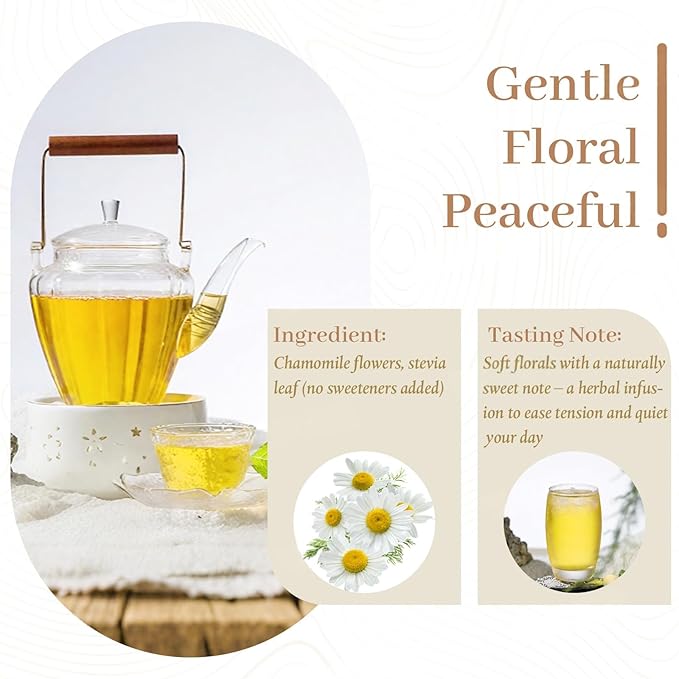 Johou Chamomile Herbal Tea Pods, Compatible with All K-Cup Brewers & Keurig 2.0, 24 pods, Caffeine Free