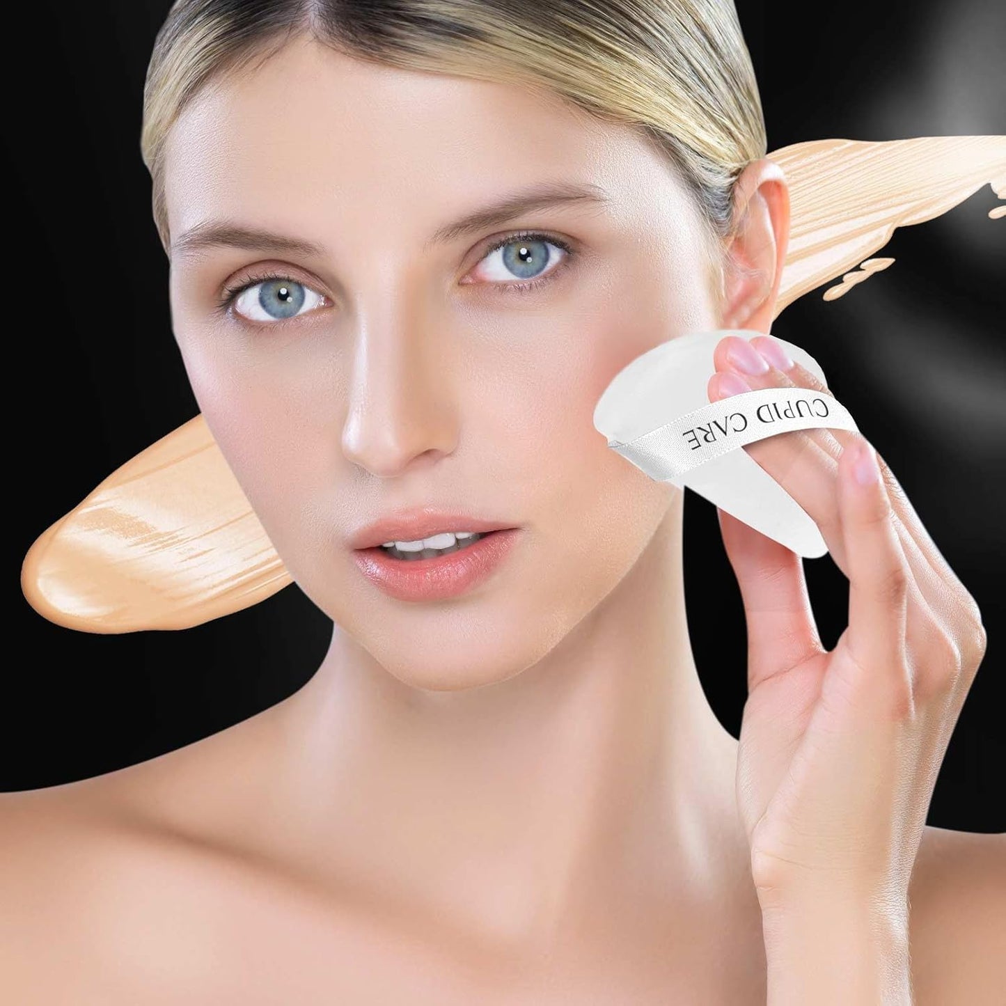 6 Pcs Triangle Powder Puff with 2 Travel Cases, Setting Powder Puffs for Face Powder and Foundation, Velour Makeup Puff for Loose Powder Body Powder, Skin-Friendly, Beauty Makeup Tools