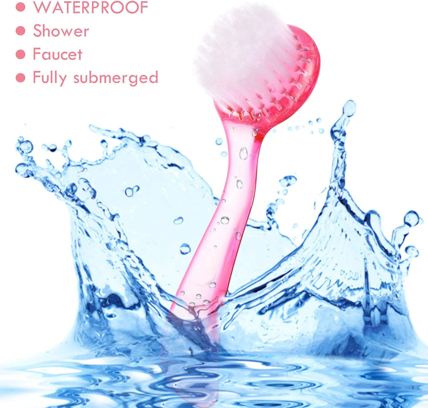 3 Pieces Facial Cleansing Brush Acrylic Handle Face Scrubbers Soft Bristle Exfoliator Cleaner Brush Scrub Exfoliating Facial Scrubber for Face Care Makeup Skincare Removal(Pink)