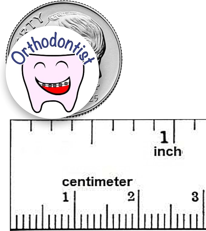 Ortho Appointment Planner Sticker / 54 Fun Vinyl Stickers (1/2”) / Orthodontist Dentist Braces/Health Wellness Essential Productivity Life/Bullet Bujo Journal (3 Sheet, Tooth, Matte Vinyl)