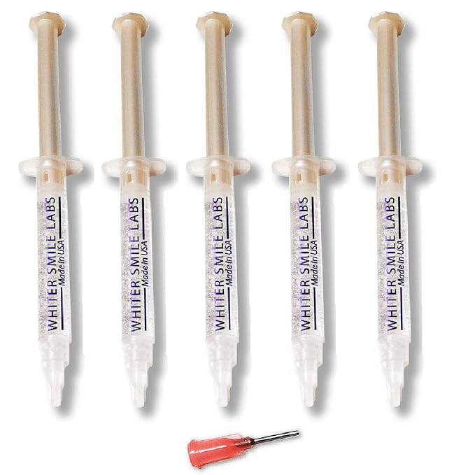 5 XL 38% Teeth Whitening Gel Dentist Recommended High Intensity Carbamide Peroxide Pro Dental Lab Direct, Sensitivity Free, Sold by Dentists, Whiter Smile Labs Fast WHITENING Results