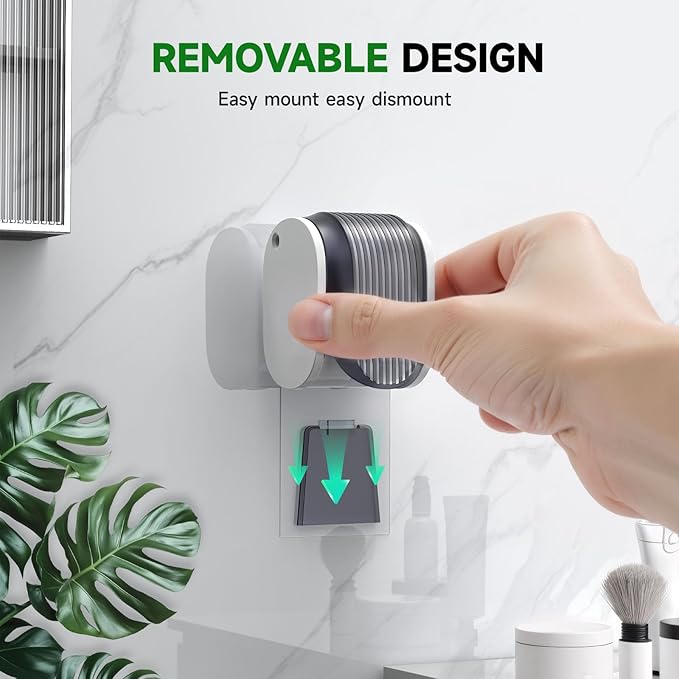 6 Pcs Toothbrush Holders Wall Mounted, Single Slot Design, Shower Self Adhesive Wall Mounted Toothbrush Holder with Cover, Waterproof and Dustproof, Suitable for Bathroom, Family, Travel (Grey)