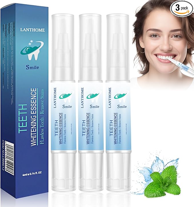 Teeth Whitening Essence Pen - 3pcs, Reduces Yellowing & Cleans Teeth Stains for Family Travel