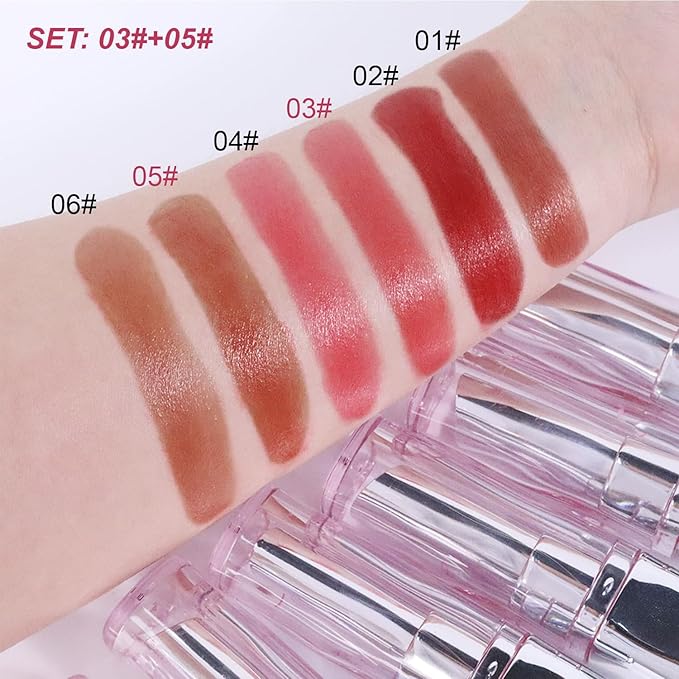 2Pcs Honey Tinted Lip Stain Lip Balm Lip Gloss Lipstick, Sheer Hydrating Lip Stains Tint, Moisturizing Lip Color for All Skin Tones, Nourishing Lip Balm with a Hint of Natural Black Cherry Tint