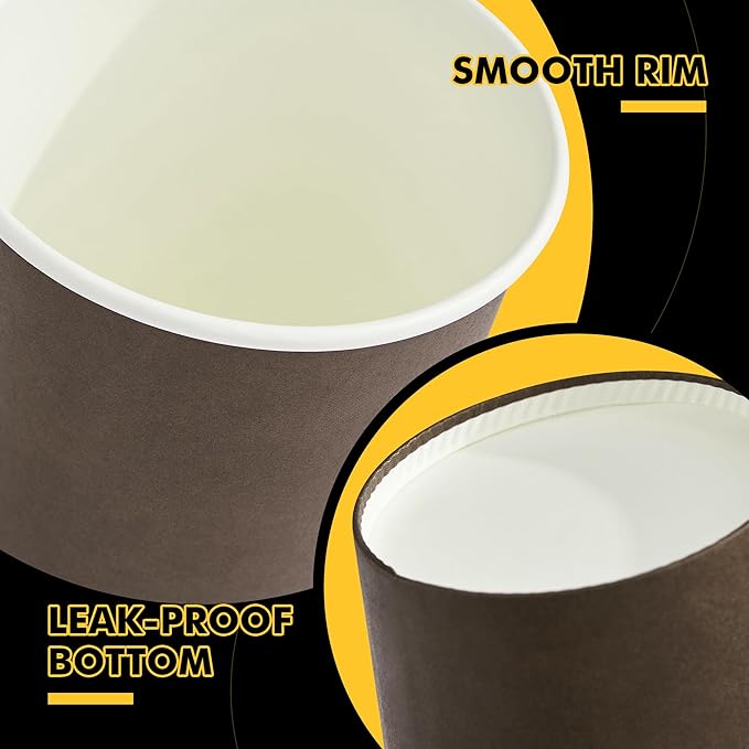 16 oz Disposable Coffee Cups with Lids 100 Pack, Hot Paper Coffee Cups with Lids, To Go Cup with Lid
