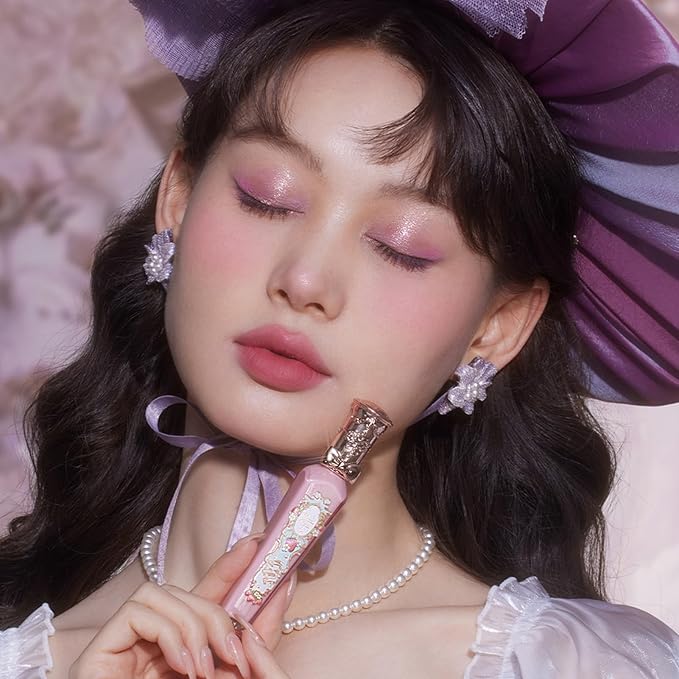 Flower Knows Strawberry Rococo Cloud Lip Cream,Long Lasting Warm Pink Matte Lipstick,Hydrating Lip Stain,Transfer & Smudge Proof Velvet Liquid Lipstick for Girls&Women,0.12 Fl Oz(S05 Tiny Tulip)