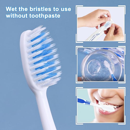 200 Prepasted Disposable Toothbrushes Individually Wrapped Pre Pasted Toothbrushes Soft Bristle Travel Tooth Brush Single Use Wrapped for Hotel, Camping, Travel and Gift for The Homeless