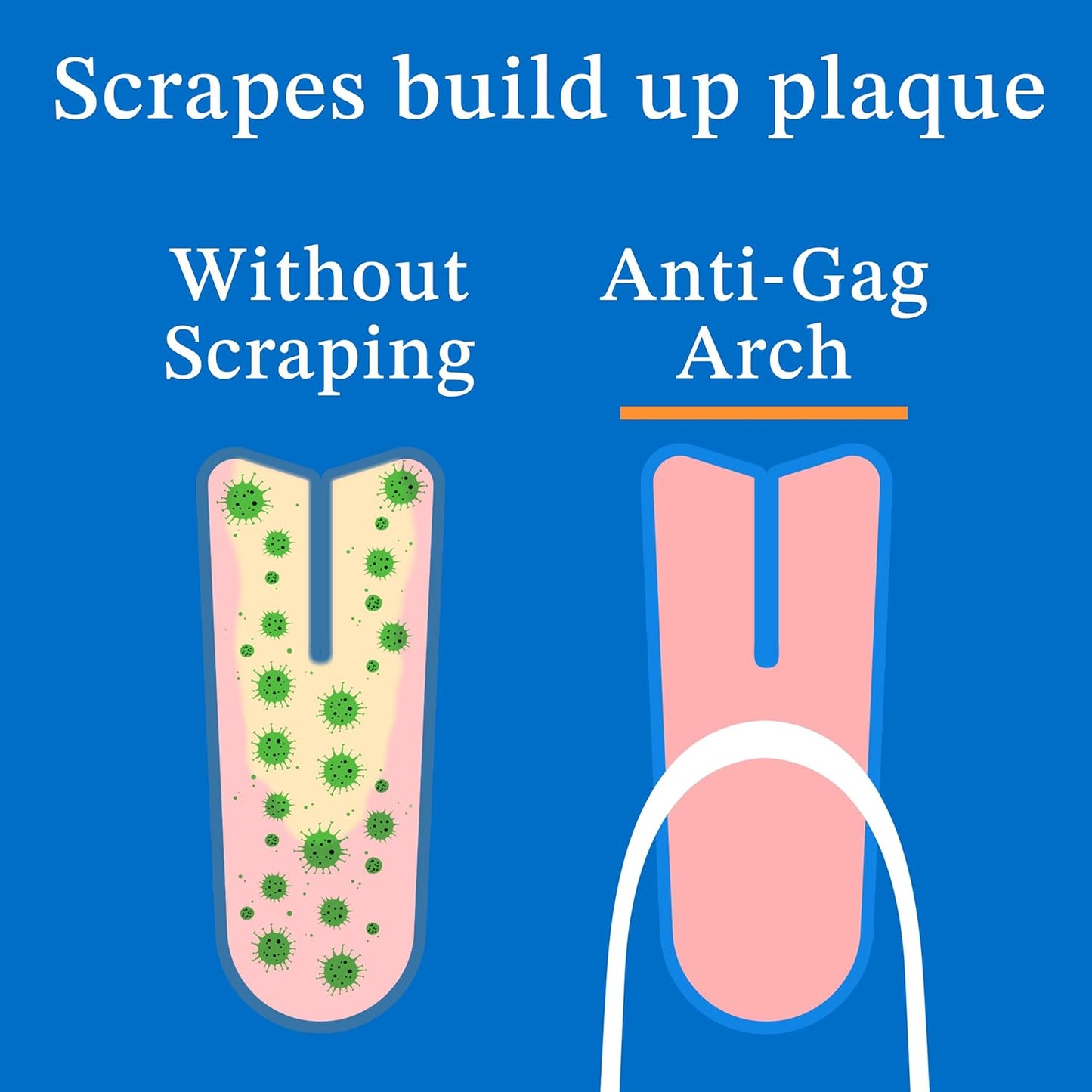 Mouthology Tongue Scraper (2 Pack), Reduce Bad Breath (Travel Cases Included), Stainless Steel Tongue Cleaners, Metal Tongue Scraper, Tongue Scraper for Adults - Fresher Breath in Seconds
