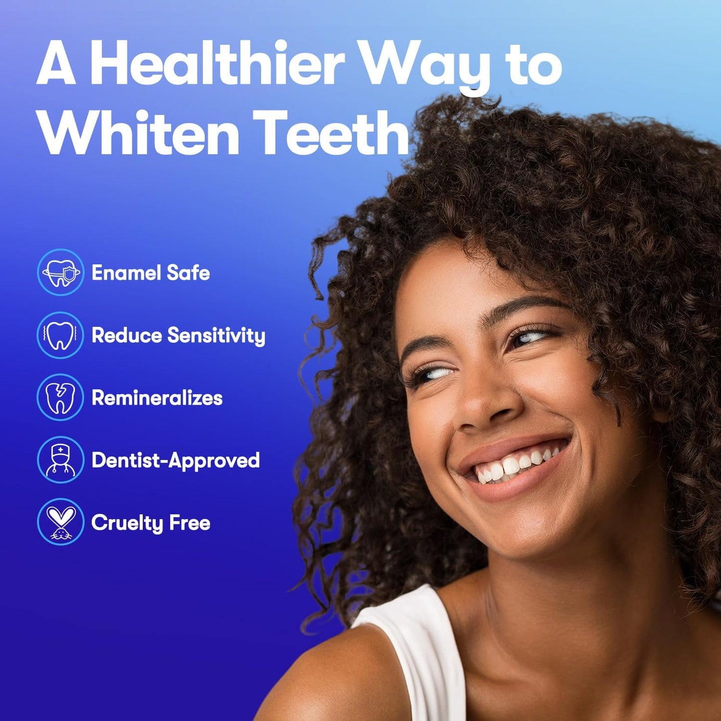 MySmile Teeth Whitening Strips, Hydroxyapatite-Infuse White Strips, Non-Sensitive Teeth Whitening with Soothing Natural Ingredients, Enamel-Safe, Residue-Free, Non-Slip, 7 Treatments Kit (14 Count)