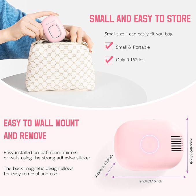 Toothbrush Sanitizeri Case with U V-C Lights, Dryer Heating, Fan Drying - Rechargeable Portable Toothbrush Cover, Magnetic Wall Mount Sterilizeri Box for Home, Travel & Fits All Toothbrushes