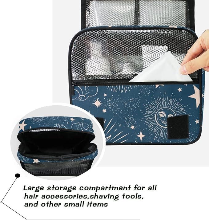 senya Hanging Travel Toiletry Bag Kit Makeup Case Cosmetics Organizer for Men Women