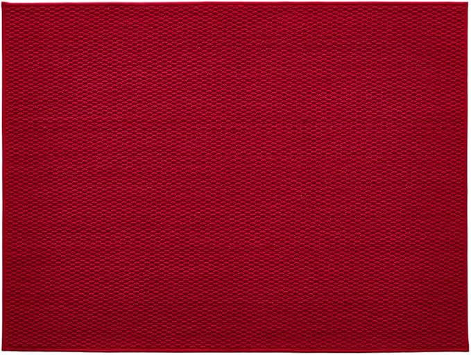 Large Christmas Bathroom Rugs Non Slip Washable Bath Rugs Super Absorbent Bathroom Rug Thin Quick Dry Low Pile Bath Mats, Red 36"x48"