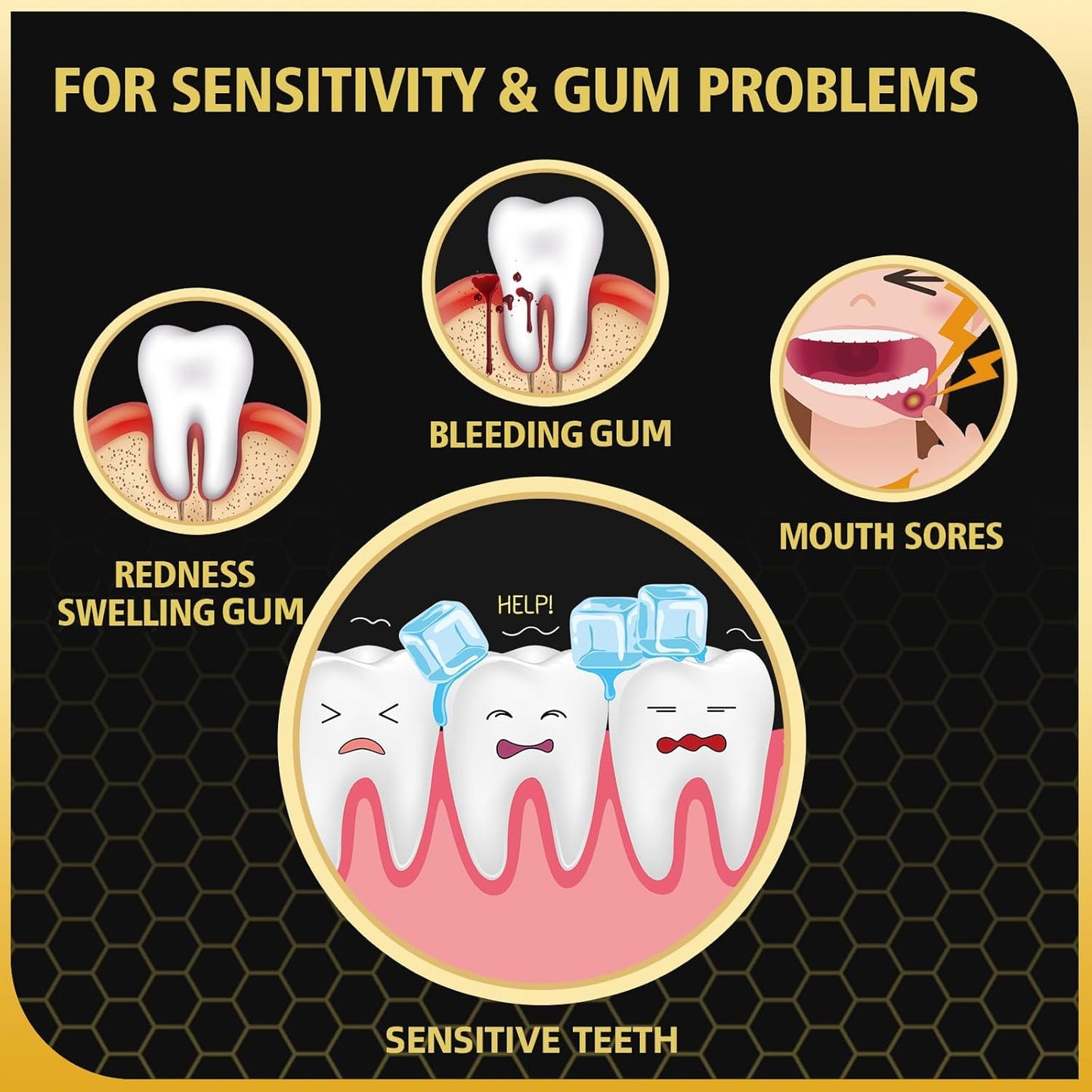 Bee Wasp Venom Toothpaste for Bleeding Gums,Gingivitis Treatment Repair,Sensitive Teeth,Mouth Sores,Plaque -150 MIN Breath Fresheners - 3.7 OZ(1 Pack)