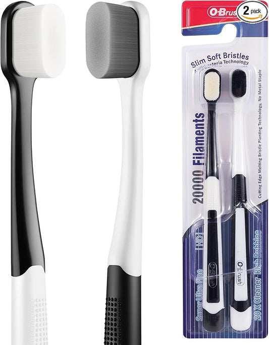 Ultra Soft Toothbrush for Sensitive Gums, 20k Nano Floss Bristles Toothbrushes