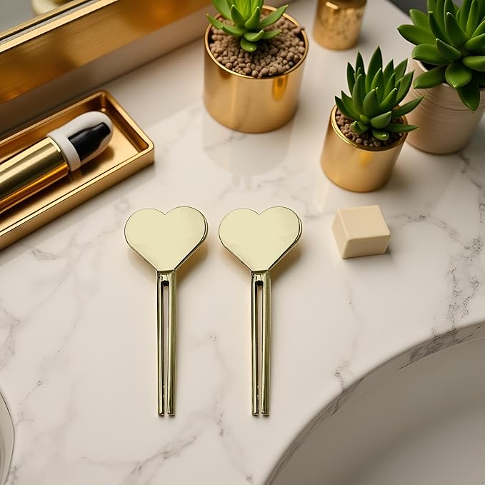 2Pcs Gold Toothpaste Tube Key, Stainless Steel Toothpaste Roller Tube Wringer, Tube Key Tooth Paste Squeezer, Metal Tube Squeezer Key Suitable for Save Toothpaste, Creams, Paint, Cosmetic, Hair Dye