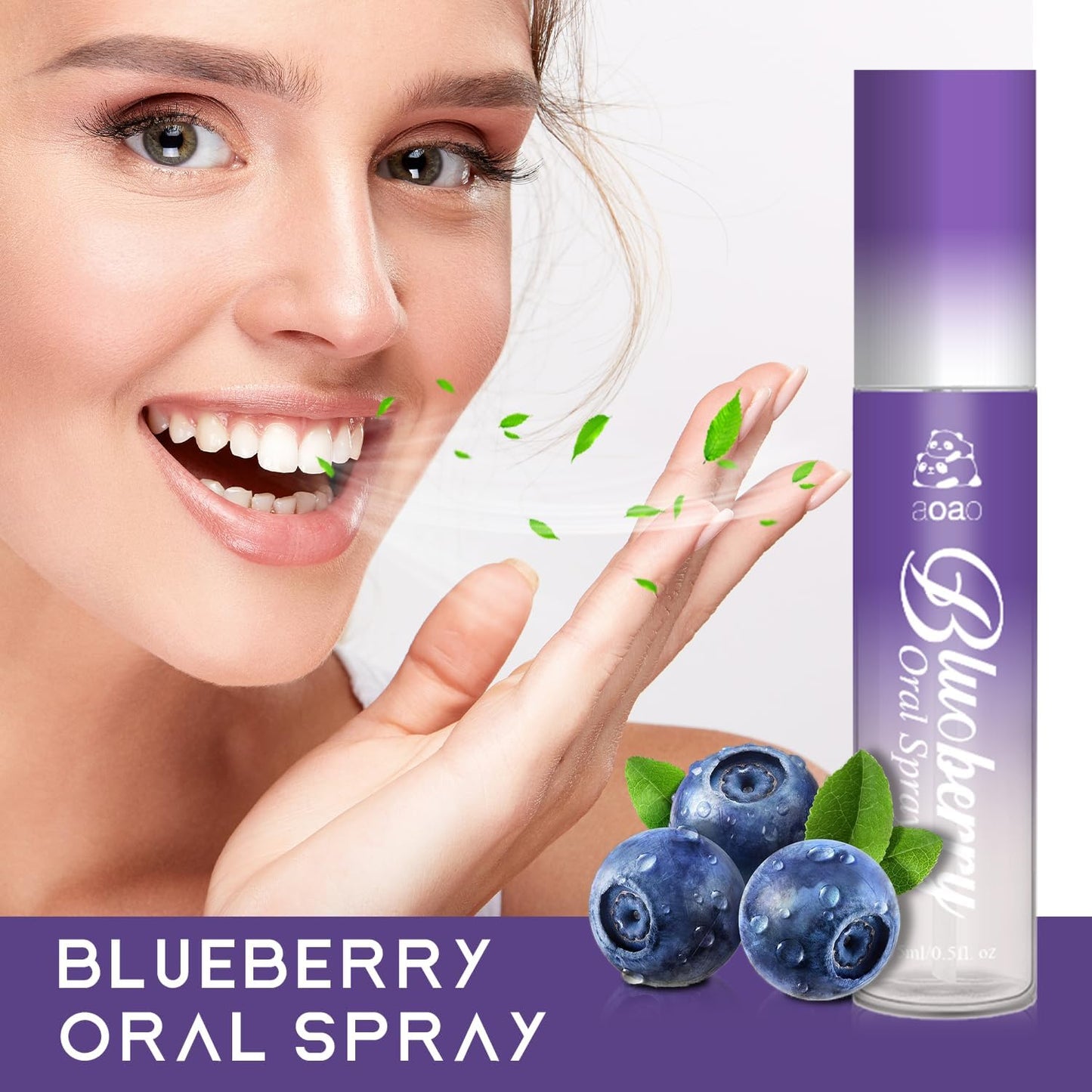 Oral Spray for Adults, Mouth Freshening Spray, Portable Peppermint Oral Freshener, Alcohol & Fluoride-Free Oral Care Mouth Spray, Travel, Dates, Office, Dry & Bad Breath,0.5fl.oz (Pink/Purple/Blue)