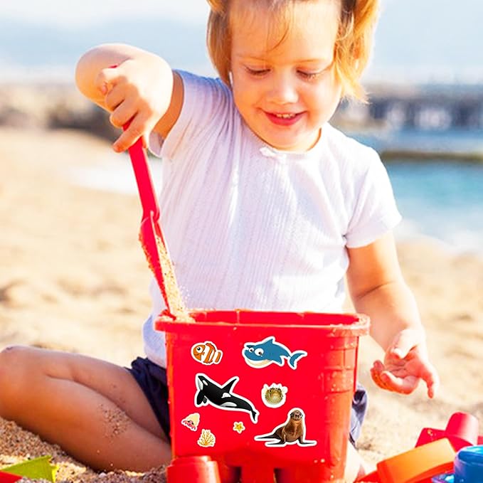 Ocean Animal Stickers 1056 Count Sea Ocean Animal Shark Tropical Fish Party Favors Goodie Bags Gifts for Kids Boys Girls Birthday Party Decoration Invitations Water Bottle Envelope Reward Stickers