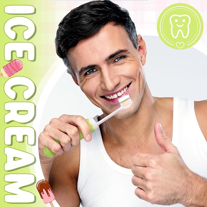 Patelai 4 Pieces Travel Toothbrush Set, Soft Bristle Mini Foldable Tooth Brush with Case, Individually Wrapped Small Portable Travel Size Toiletries Stuff for Camping (Vivid Color)