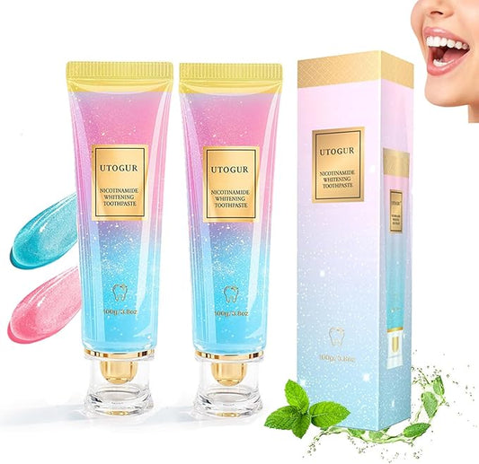 Probiotic Whitening Toothpaste, Utogur Toothpaste, Niacinamide Whitening Toothpastes, Effectively Whitens Teeth, Natural Gentle Remove Tooth Stains (2)