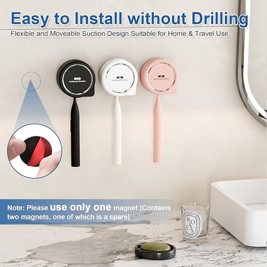 UV Toothbrush Sanitizer Holder, Toothbrush Sanitizer and Holder Cover Caps with Fan Drying, Rechargeable Portable Toothbrush Cleaner Case Fits Most Electric and Manual Toothbrushes (White)