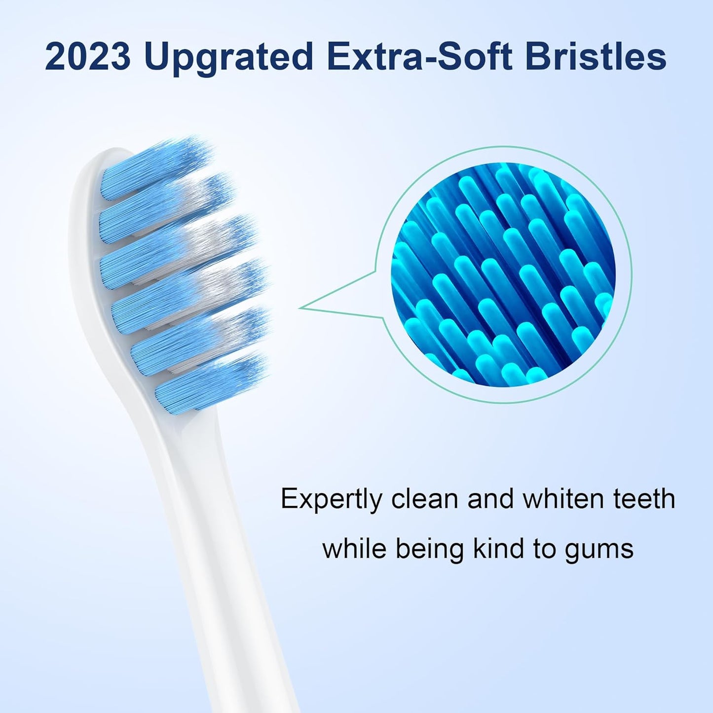 2024 Upgraded, MRYUESG Extra-Soft Toothbrush Replacement Heads Compatible with Philips Sonicare for Sentive Gum, 10 Pack, Electric Brush Head for Phillips Plaque Control