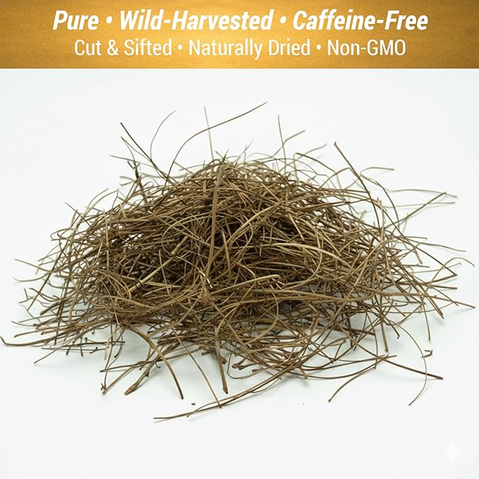 Cure Wid Pure Pine Needle Tea 3.5 Oz – 50 Cups Pine Tea – Wild Harvested from Pakistan in Eco-Friendly Resealable Pouch | Aromatic & Soothing Caffeine-Free Herbal Tea, Antioxidant & Immune Support