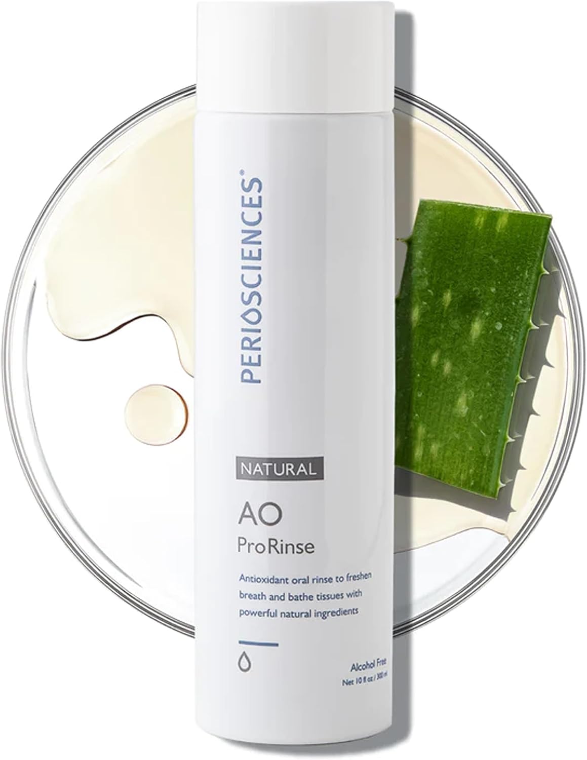 PerioSciences AO ProRinse Natural Mouthwash with Antioxidants and Amino Acids – Orthodontic Mouthwash – Fluoride-Free, 10 Fl Oz / 300ml