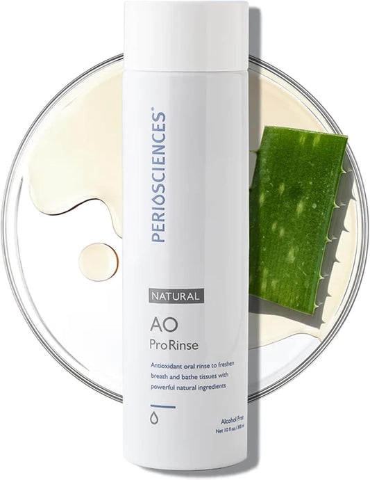 PerioSciences AO ProRinse Natural Mouthwash with Antioxidants and Amino Acids – Orthodontic Mouthwash – Fluoride-Free, 10 Fl Oz / 300ml