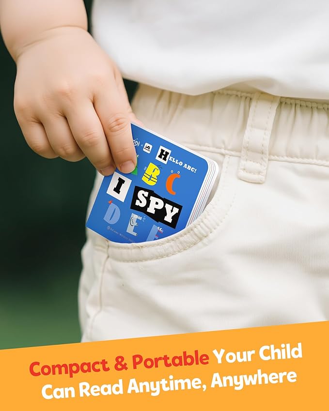 KOKODI Talking Pen 30 Small Books Sets, Interactive Audio Sound Books Kids Learning Electronic Toys for Boys Girls, 30 Palm Books Focused Mini Board Books for Educational Tiny Block Book Learning