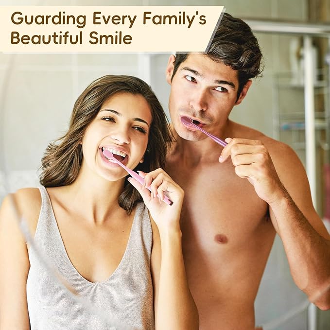 Extra Soft Toothbrush for Sensitive Gums, Wide Head Soft Bristle Toothbrush with Soft Flossing Micro Nano Bristles for Adults, Pregnant Women, Elderly, Braces, 12pcs