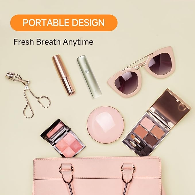 Smart Electric Oral Spray - Probiotic Mouth Spray Fresh Breath, Alcohol Free Breath Spray, Mouth Freshener Spray, Rechargeable, Travel Size, With 4 Flavors Cartridges