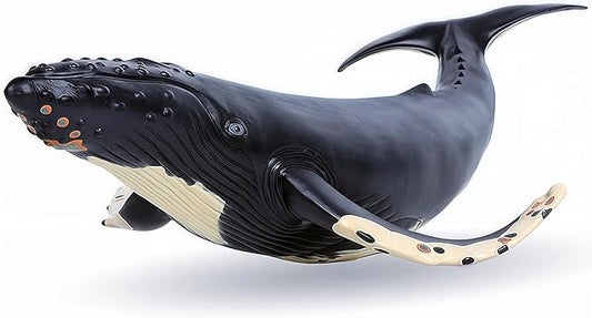 Gemini&Genius Humpback Whale Action Figure, Sea Animal Orca Blackfish Toys, Soft Rubber Ocean Shark, Great for Kids Bath Toys Swimming Toys, Beach Toys, Perfect Cake Coppers