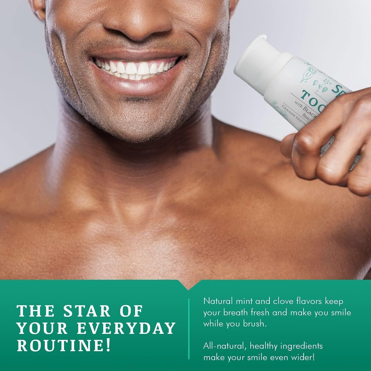 SprinJene Natural Toothpaste – Fluoride Free Clove & Mint Toothpaste for Healthy Gums & Fresh Breath – Gum Care with Patented Black Seed Oil & Zinc – Made in The USA (4 Pack)