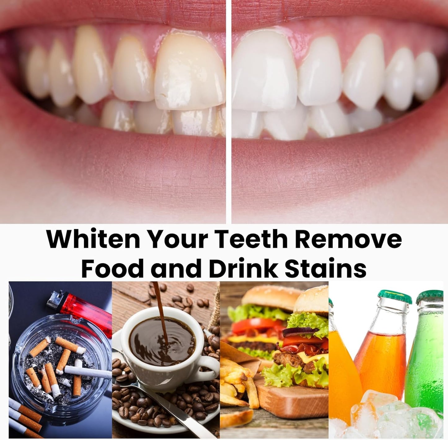 Natural Teeth Whitening Strips – Enamel Safe Gentle Whitening for Sensitive Teeth, Vegan-Friendly White Strips Without Peroxide or Bleach, 14-Day Treatment with 28 Count Supply