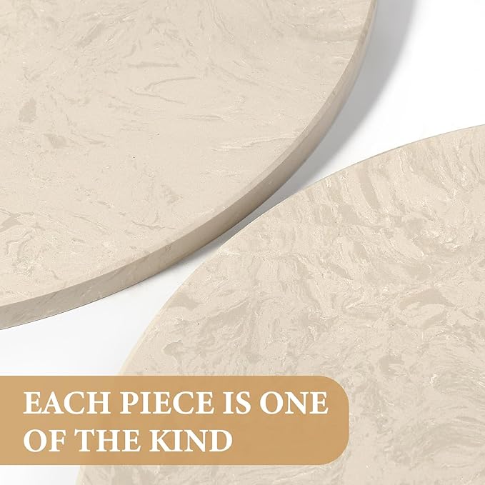 Koville Italian Natural Marble Corner Shelf, 2 Pcs Wall Mounted Marble Bathroom Corner Shelves Organizers, Polished Stone Corner Shower Caddy, No Drilling Adhesive Shower Caddies - Khaki Rose