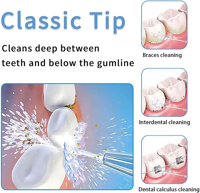 Replacement Heads for Waterpik Water Flosser,Replacement Tips for Waterpik Water Flosser,Easy to lnstall(4 Classic Jet Tips)