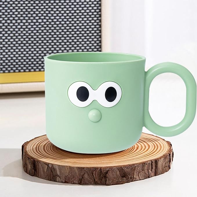 DNCG Cartoon Brush Mug, Kids Mouthwash Cup, Animal Bathroom Toothbrush Mugs, Lovely Cartoon Brush Cup, Toothbrush Cup Holder for Kids Attractive Cup, Green, IHKGWVJXPIN5LJU4TEG