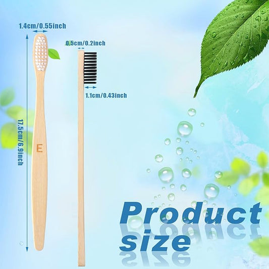 Sieral 120 Pcs 6.9 Inch Bamboo Toothbrush with Toothpaste Individually Wrapped Disposable Toothbrushes Travel Toothbrush Kit for Hotel Homeless Shelter Camping and Travel, 12 Colors