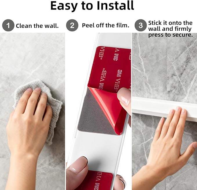 Toothpaste Holder Wall Mounted by JM.JEEMI, Face Cream Tubes Hanger,Tooth Paste Organizers Gripper with 3 Toothpaste Squeezers - White, Extra Large