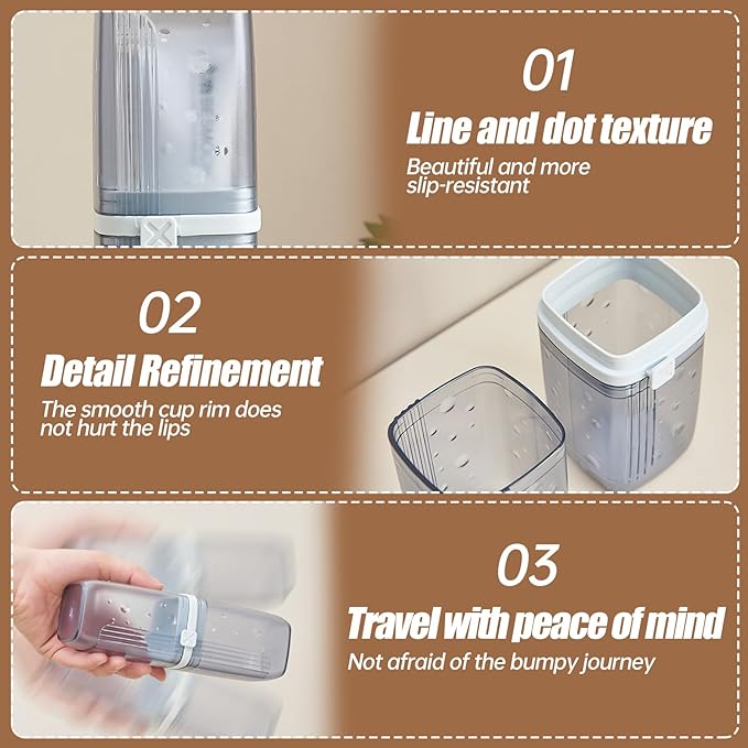 Travel Toothbrush Case & Holder - 2-in-1 Portable Toothbrush Organizer with Cover, Electric Toothbrush Travel case - Toothbrush Holders Travel Case for Camping, Business Trips, Dorm (Light Blue)