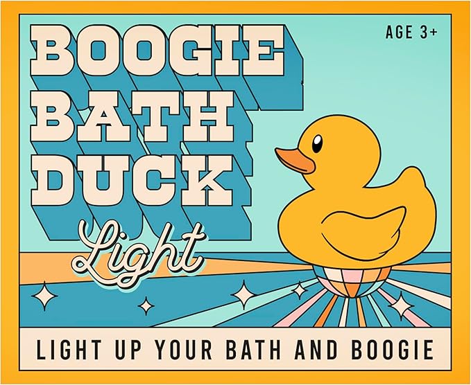 Gift Republic Boogie Bath Duck LED Light-up Bath Toy Fun Colourful Underwater Disco Light Gift for Kids and Adults