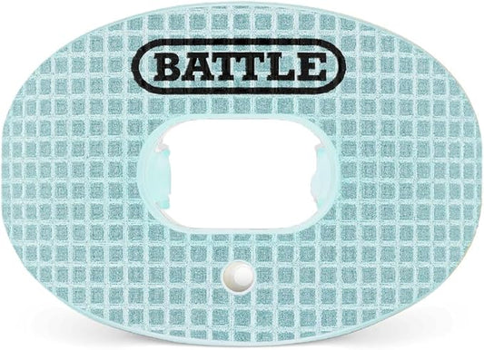 Battle Sports 3D Diamond Oxygen Football Mouthguard - Superior Airflow & Better Performance, Maximum Protection & Breathability Football Mouthpiece, Works with Braces (Teal)