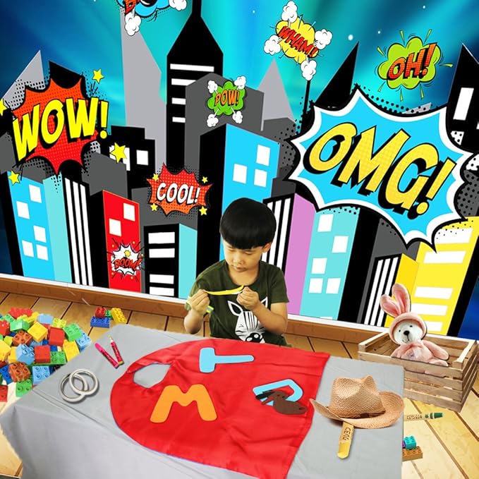 D.Q.Z Toys for 3-9 Years Old Boys Girls, Superhero-Capes and Masks for Kids Dress Up Super Hero Costume Birthday Party Favors, 3 Pack